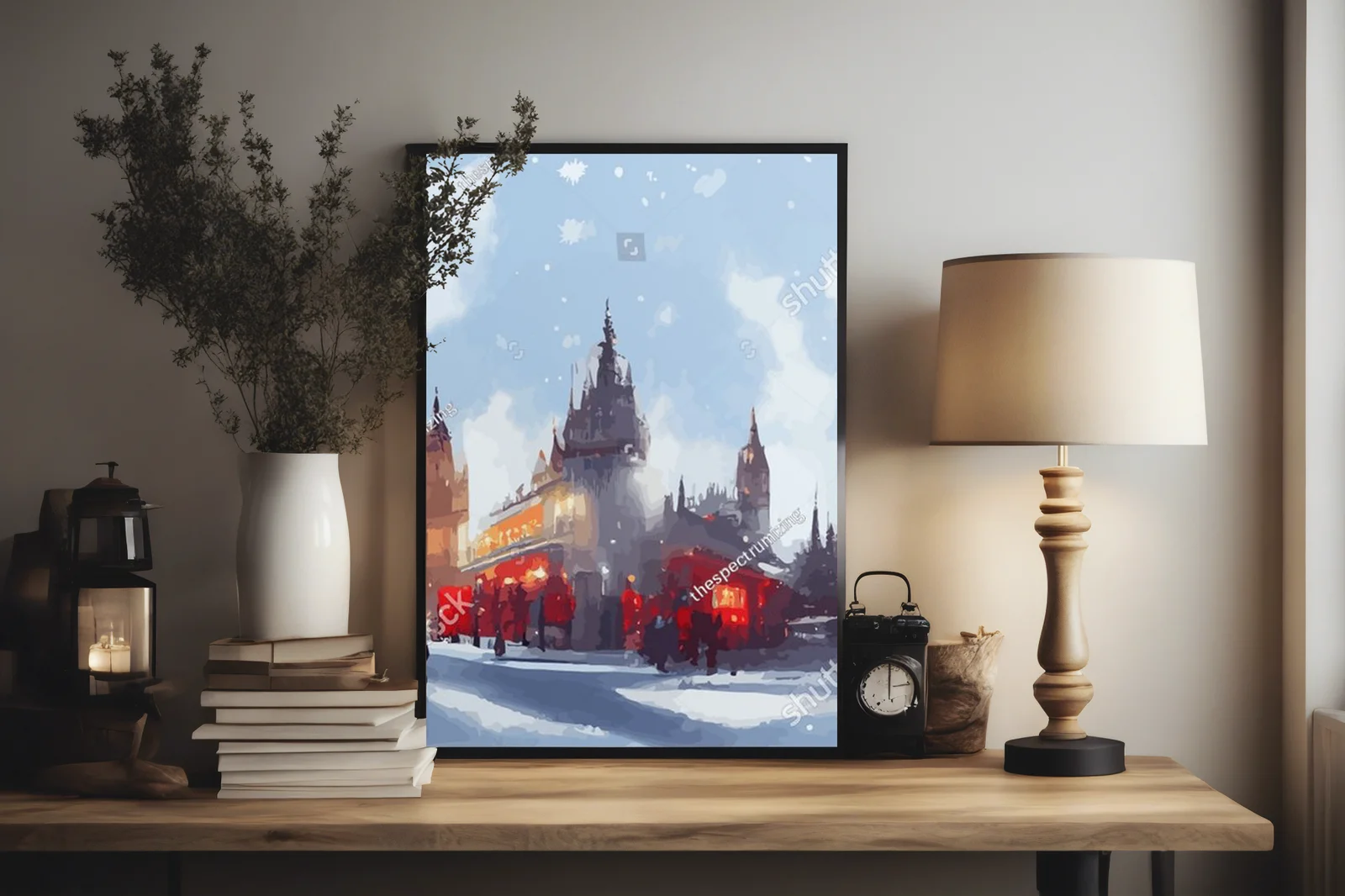 Zimowy Amsterdam: Ośnieżony Big Ben w pastelowych barwach
