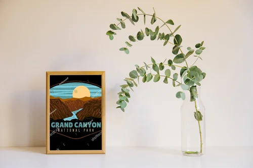 Urokliwy krajobraz Grand Canyon w głębokich barwach