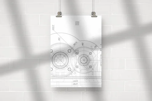Futurystyczne mechanizmy w eleganckiej bieli