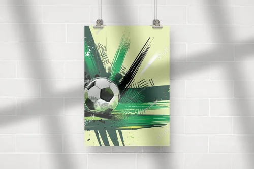 Energetyczna kompozycja futbolowa w zieleni