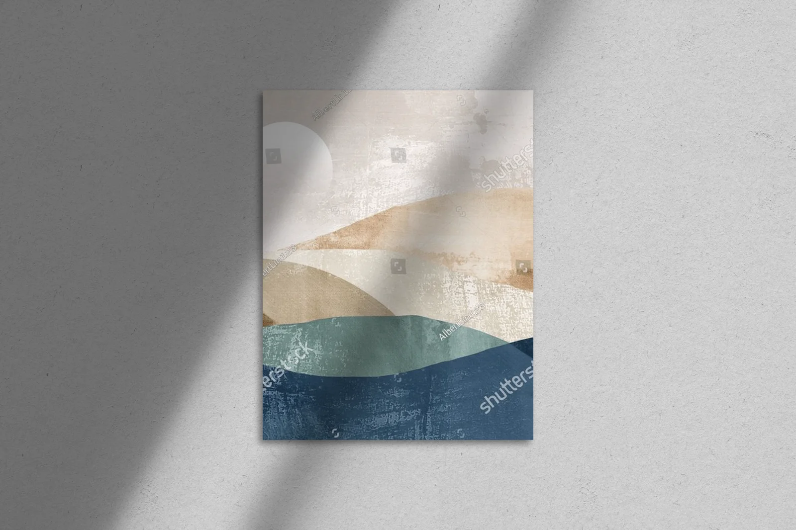Abstrakcyjny krajobraz w pastelowych odcieniach