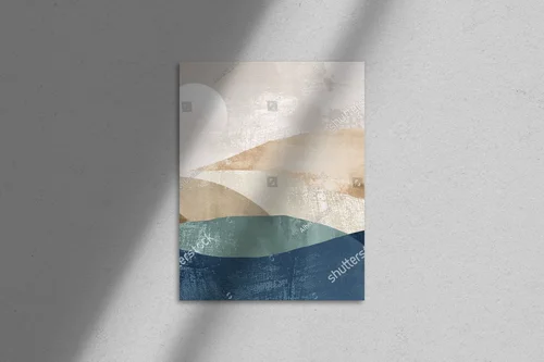 Abstrakcyjny krajobraz w pastelowych odcieniach