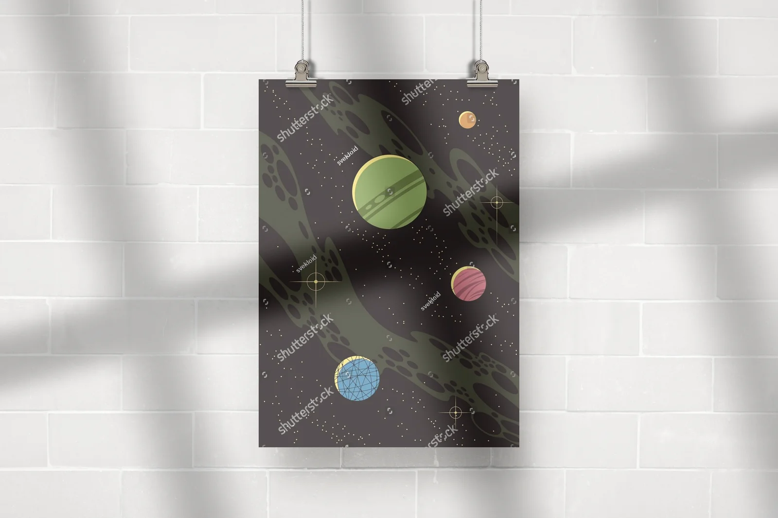 Astronomia w retro stylu: Kosmiczna kompozycja