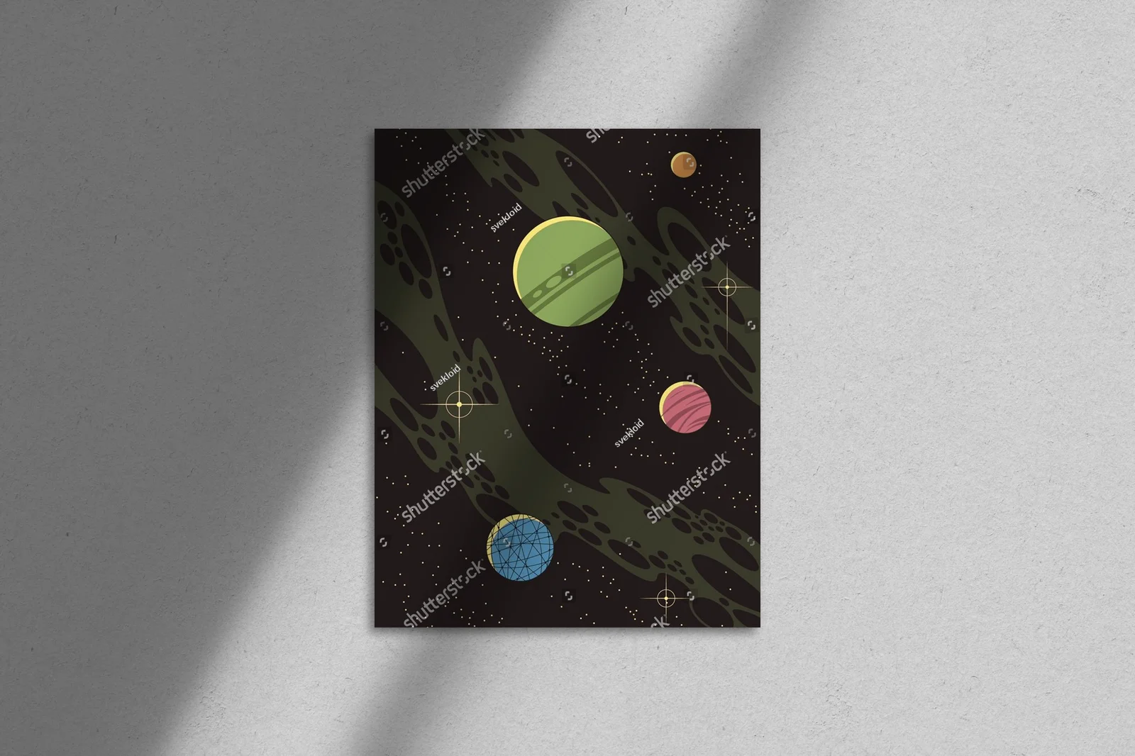 Astronomia w retro stylu: Kosmiczna kompozycja
