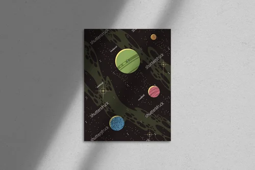 Astronomia w retro stylu: Kosmiczna kompozycja