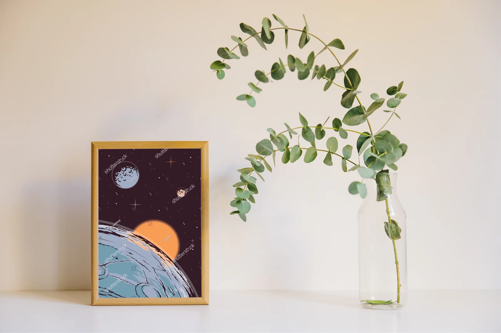 Retro Astronomia: Księżyc i Planety w Vintage Stylu