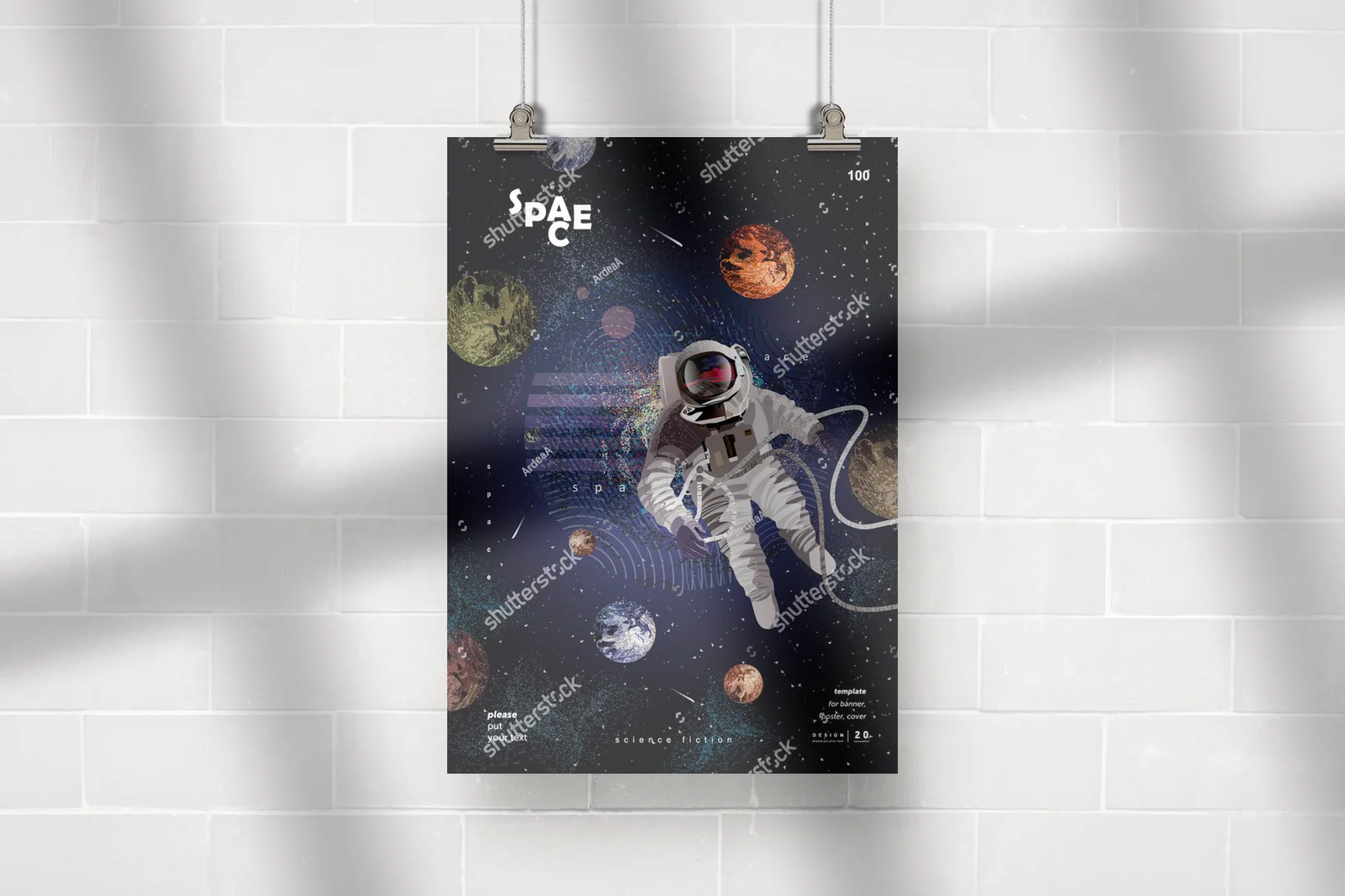 Astronauta w kosmicznej podróży przez galaktykę