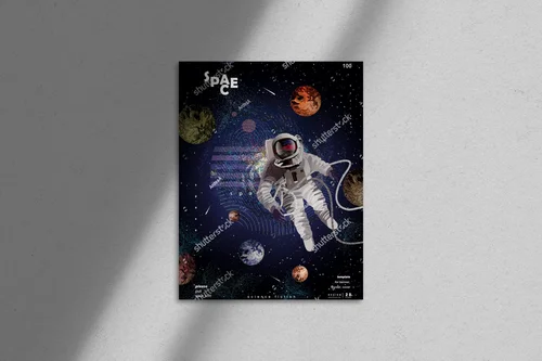 Astronauta w kosmicznej podróży przez galaktykę