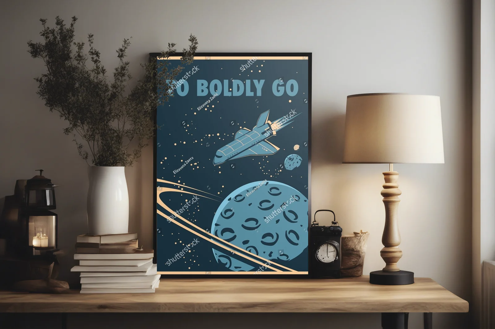 Kosmiczna podróż w retro stylu i głębokich barwach