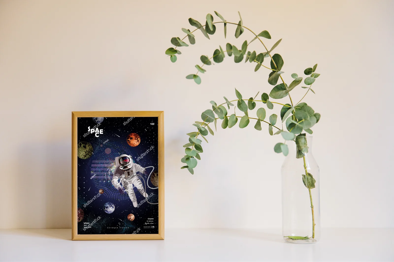 Astronauta w kosmicznej podróży przez galaktykę