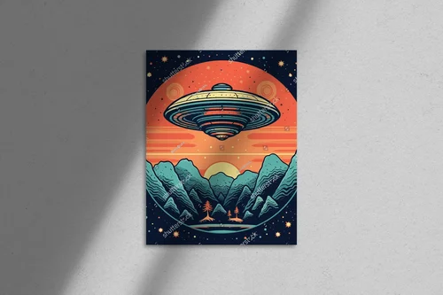 Kosmiczna podróż w stylu retro z UFO