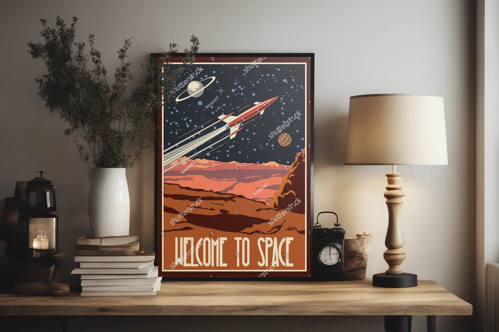 Kosmiczna podróż w stylu retro z lat 50.