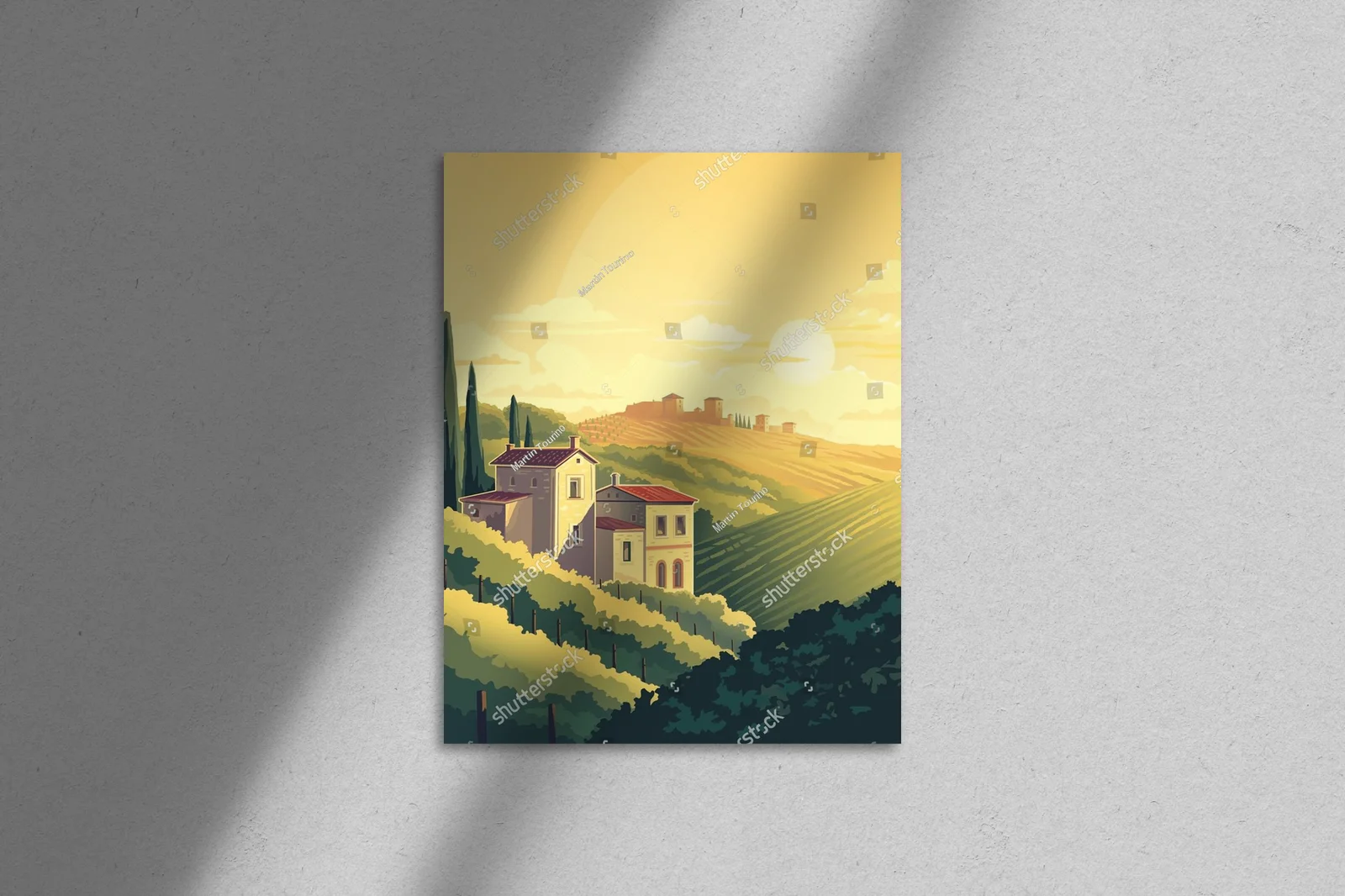 Sielski krajobraz letniego Tuscan