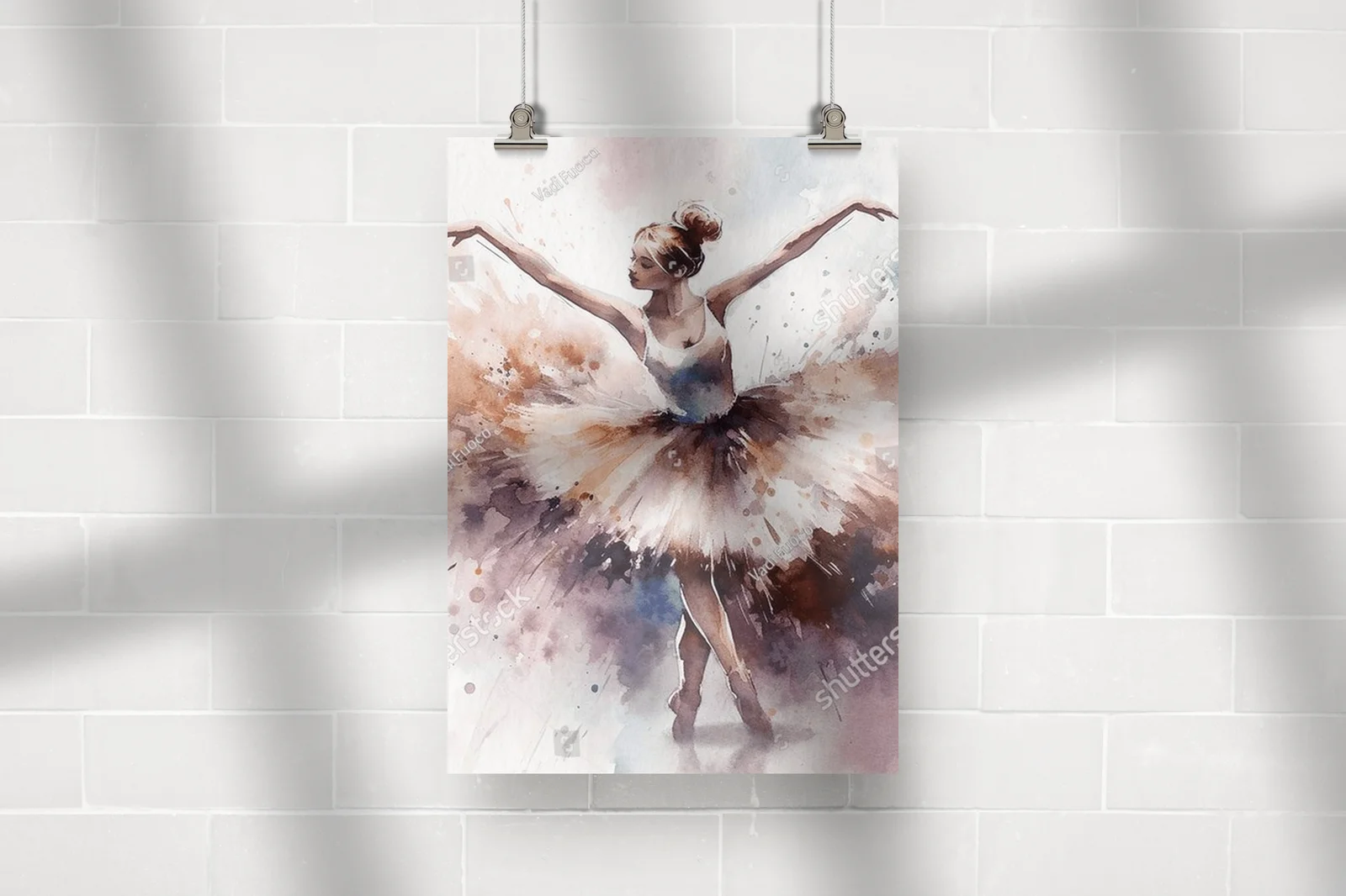 Balerina tańcząca w harmonijnych pastelowych odcieniach