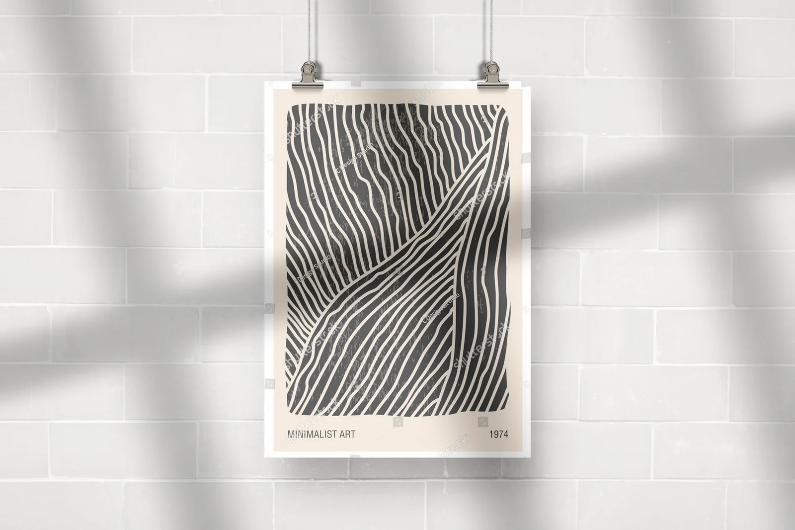 Geometriczna kompozycja linii w pastelowych odcieniach