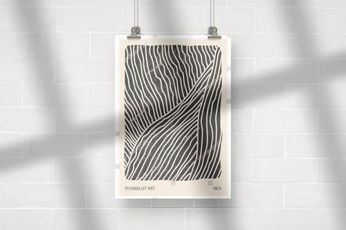 Geometriczna kompozycja linii w pastelowych odcieniach