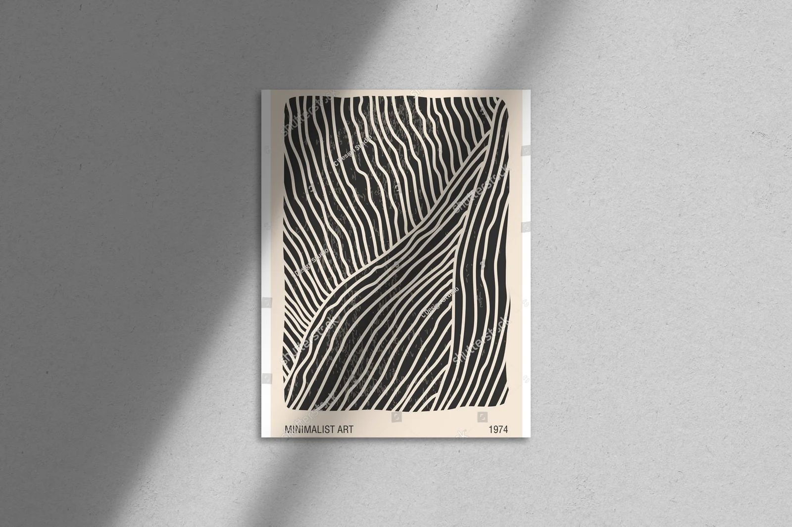Geometriczna kompozycja linii w pastelowych odcieniach