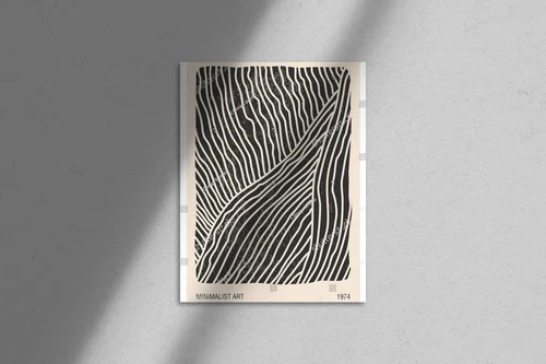 Geometriczna kompozycja linii w pastelowych odcieniach