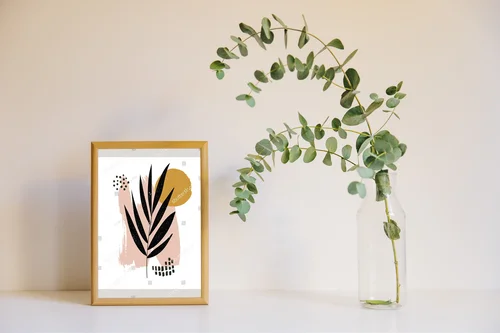 Abstrakcyjna kompozycja w minimalistycznym stylu