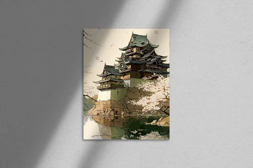 Hiroshi - Starożytna pagoda w leśnej scenerii