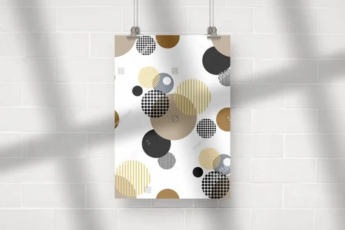 Elegancka geometria w bieli i złocie
