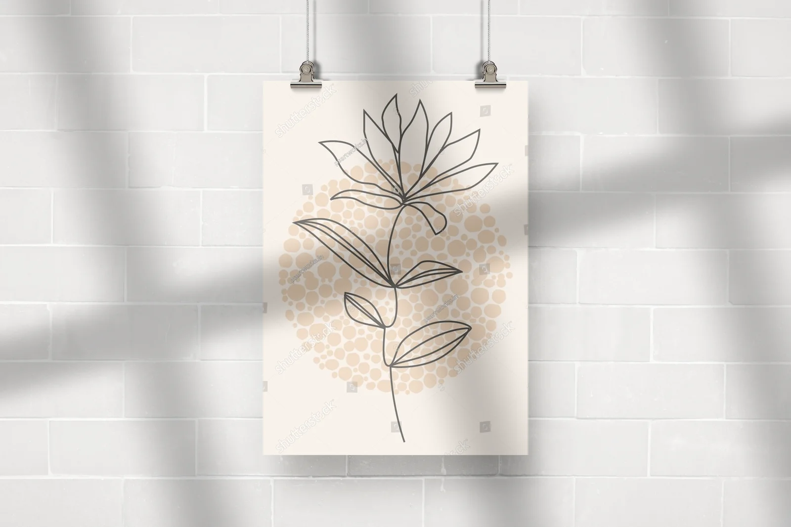 Minimalistyczna botaniczna kompozycja pełna harmonii
