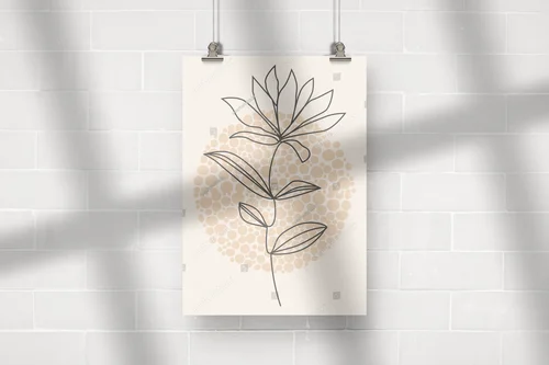 Minimalistyczna botaniczna kompozycja pełna harmonii