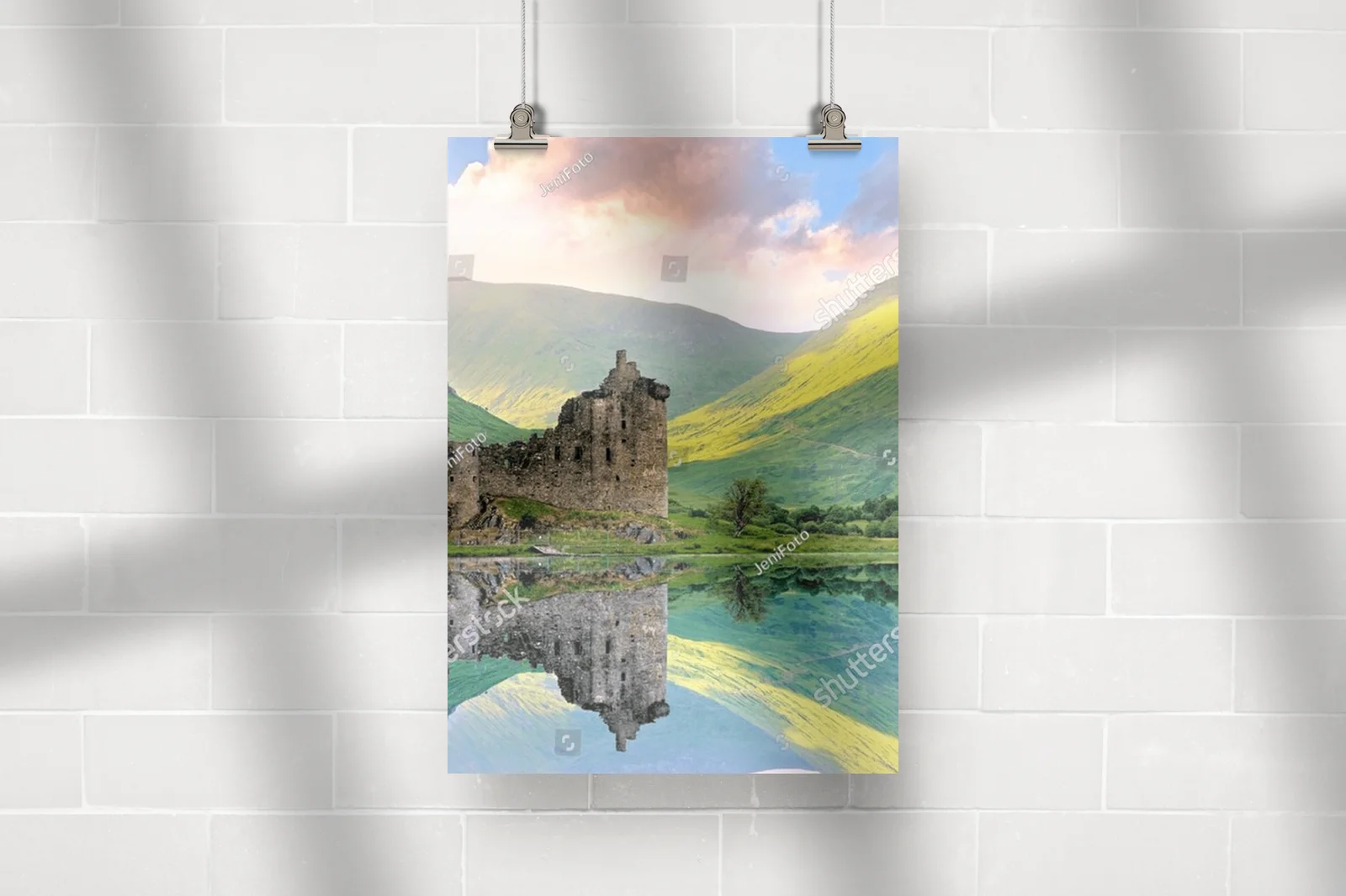 Zachwycająca panorama Kilchurn Castle o zmierzchu