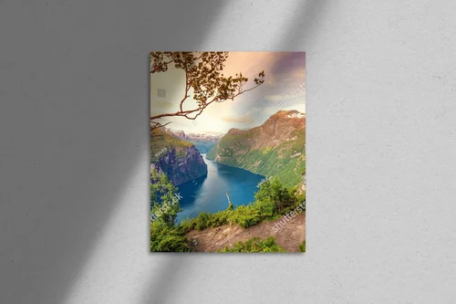 Magiczne widoki Geirangerfjord w pastelowych odcieniach