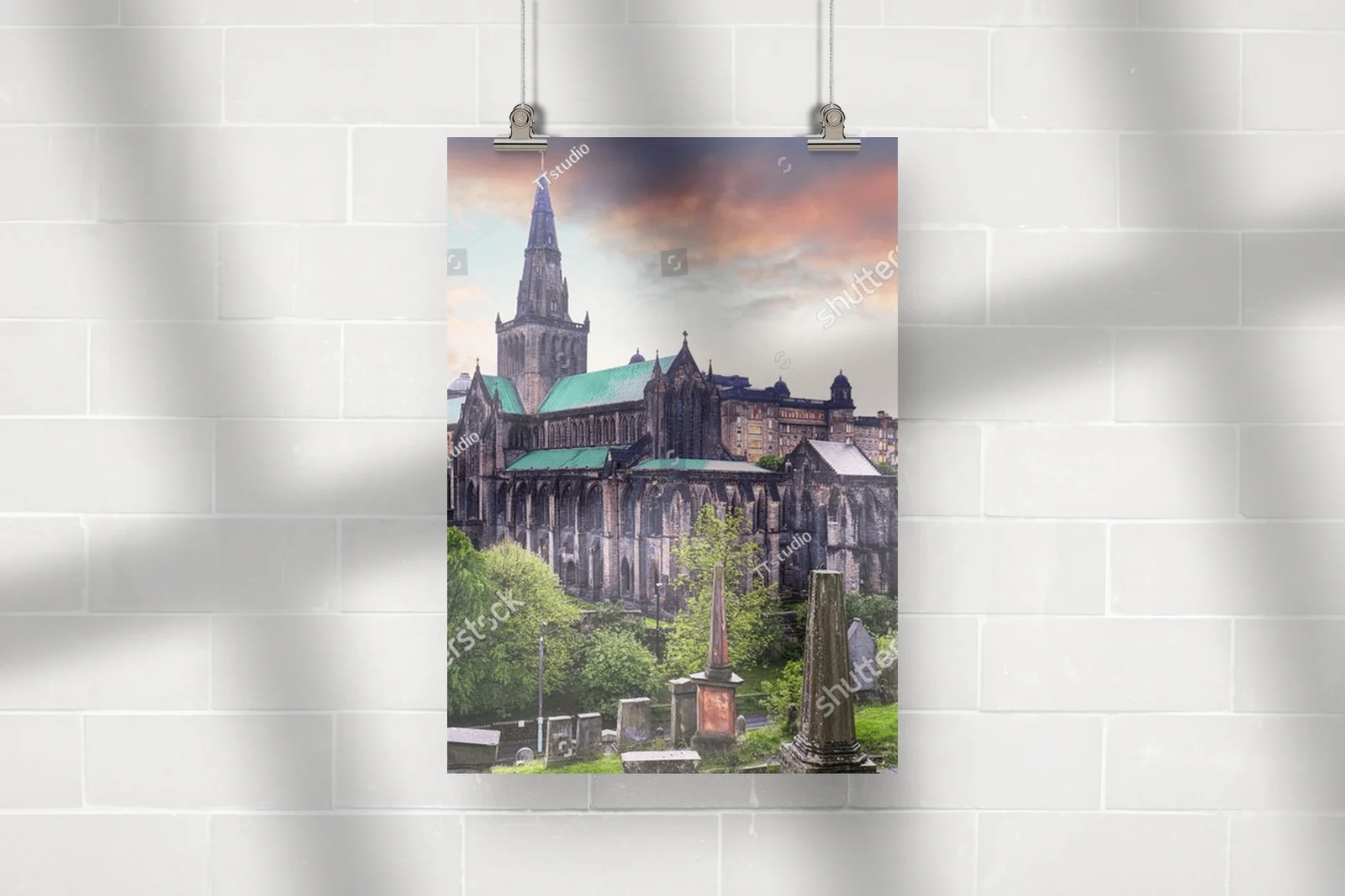 Cudowna architektura Glasgow z jasnym tonem