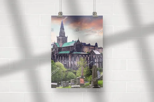 Cudowna architektura Glasgow z jasnym tonem