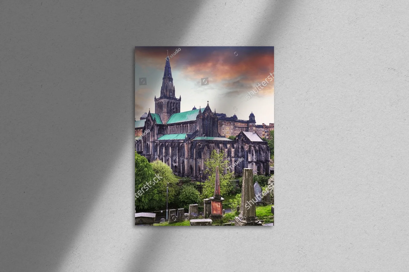 Cudowna architektura Glasgow z jasnym tonem