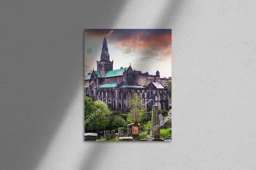 Cudowna architektura Glasgow z jasnym tonem