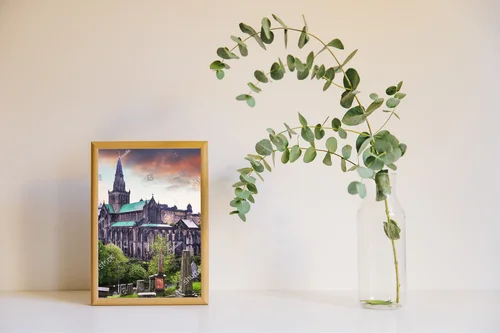 Cudowna architektura Glasgow z jasnym tonem