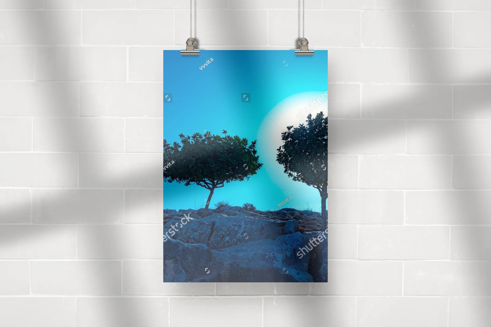Olive Trees Under a Starry Sky