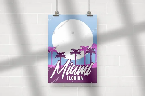 Tropikalna magia Miami w białej oprawie