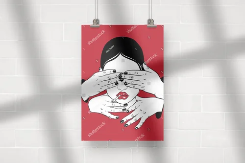 Radosna ilustracja dziewczyny z elementami kreatywności