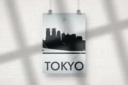 Nowoczesna panorama Tokyo w odcieniach głębokiego nieba