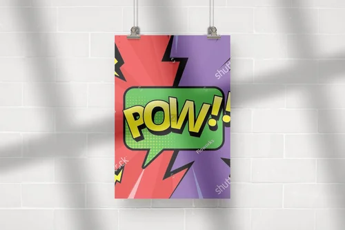 Energetyczny wybuch kolorów w stylu pop art