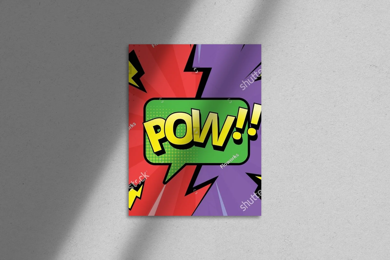 Energetyczny wybuch kolorów w stylu pop art
