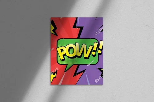 Energetyczny wybuch kolorów w stylu pop art