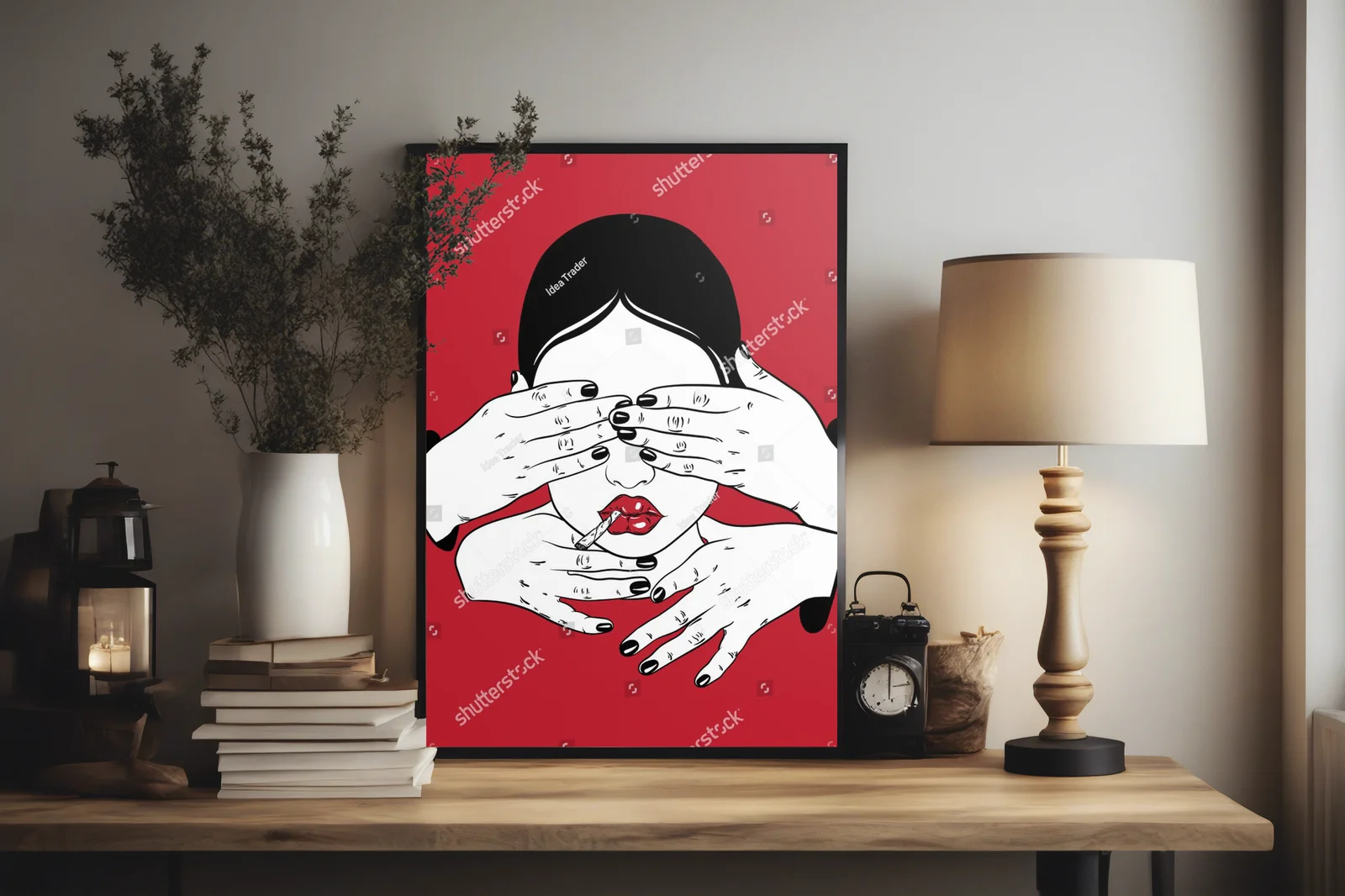 Radosna ilustracja dziewczyny z elementami kreatywności