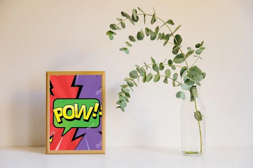 Energetyczny wybuch kolorów w stylu pop art