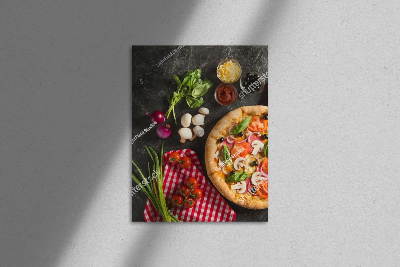 Zmysłowa włoska pizza w intensywnych barwach