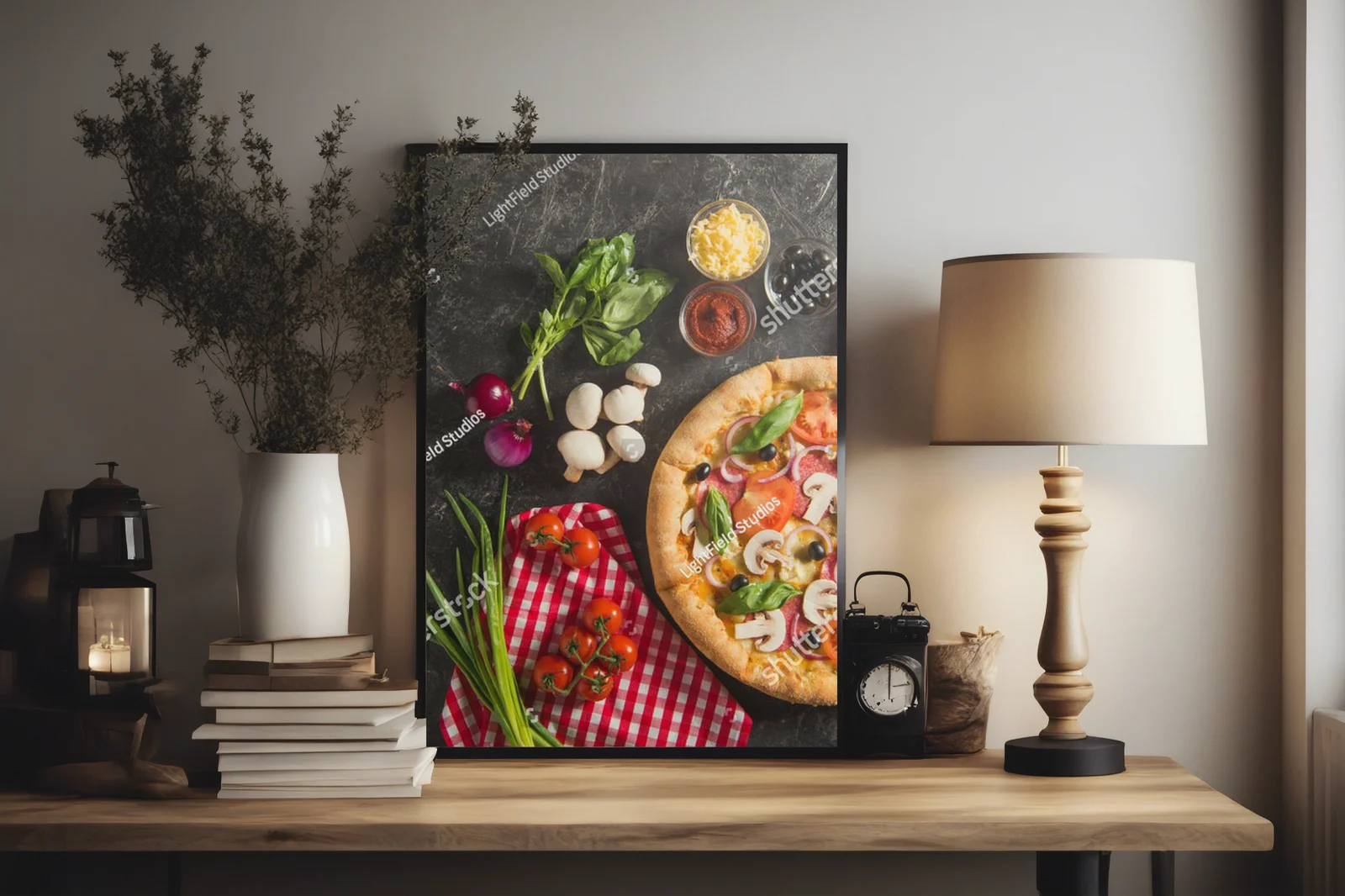 Zmysłowa włoska pizza w intensywnych barwach
