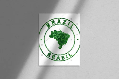 Nostalgiczna mapa Brazylii jako symbol zrównoważonego rozwoju