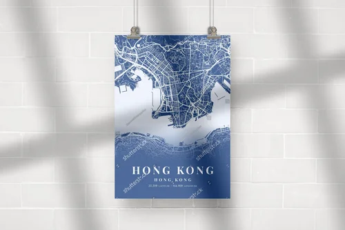 Niebieskie piękno Hongkongu w eleganckiej aranżacji