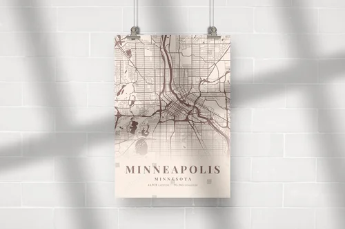 Zachwycający krajobraz Minneapolis w kremowych tonach