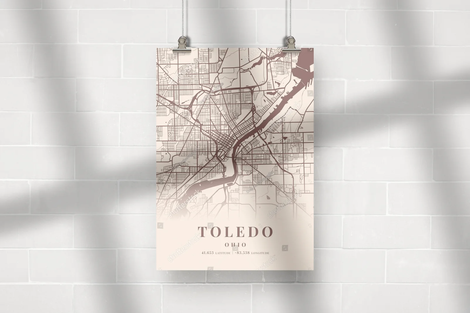 Toledo w kremowych odcieniach - mapa miasta