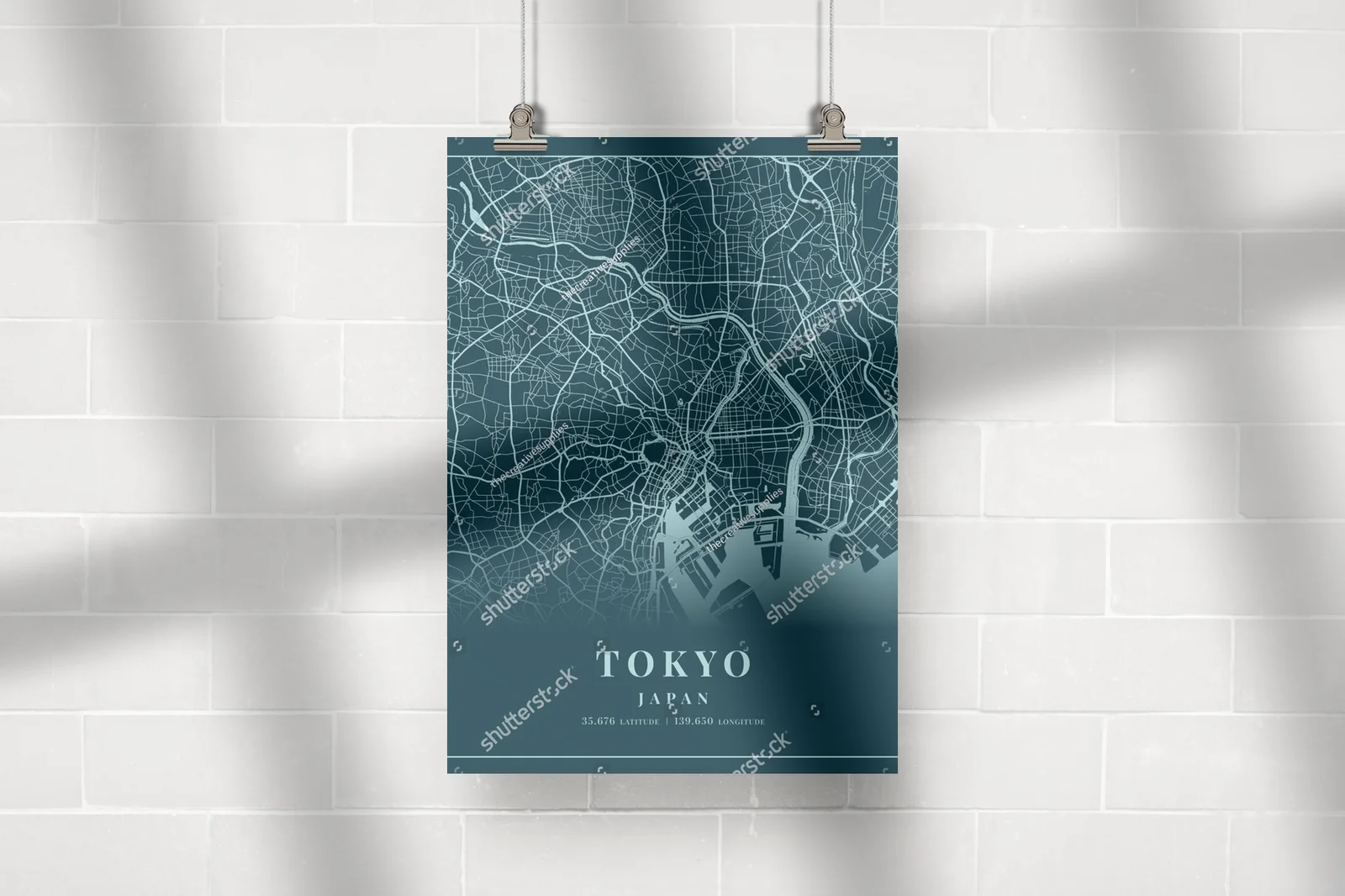 Miejski pejzaż Tokio w odcieniach cyjanu